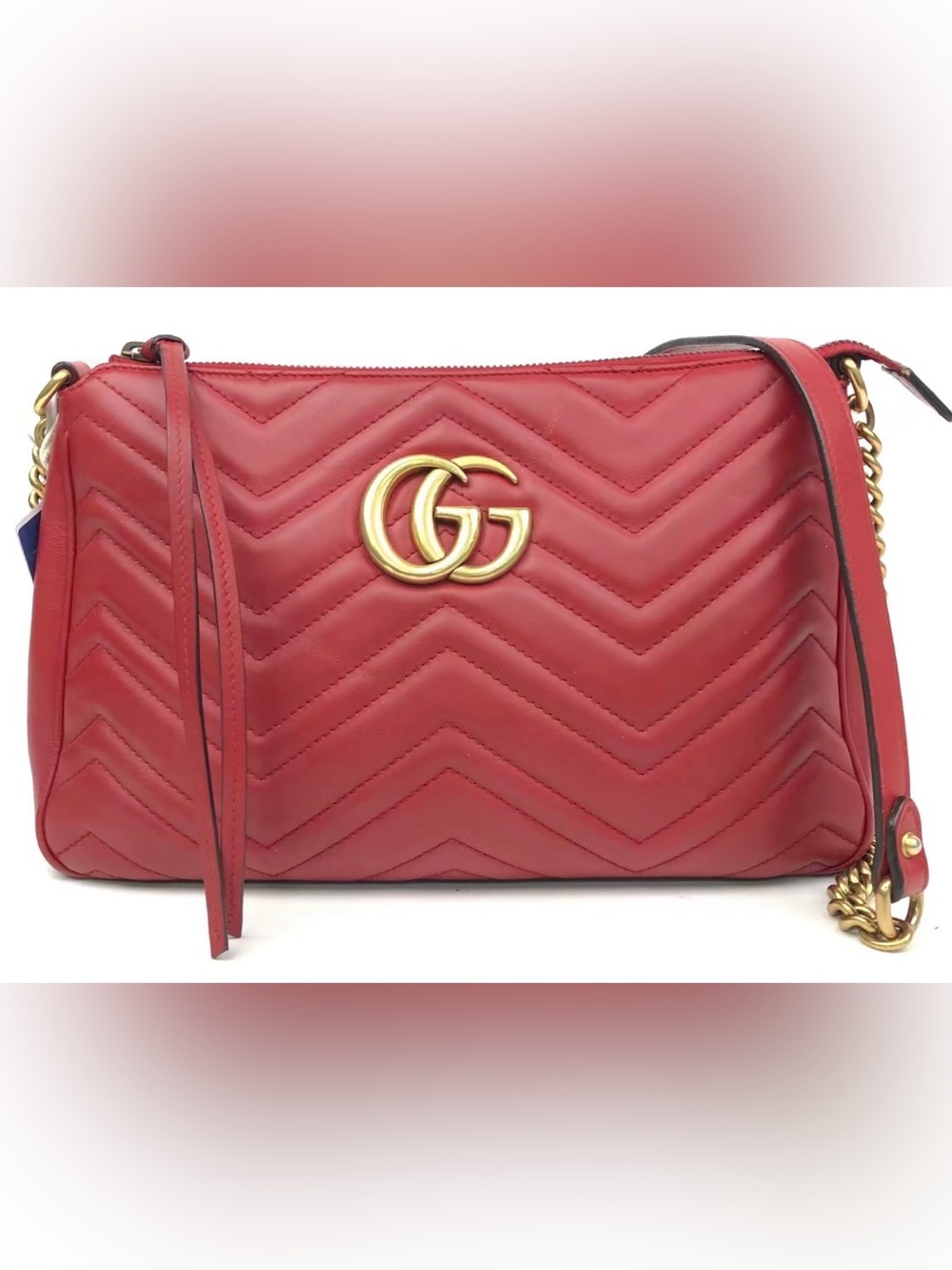 Gucci GG Marmont Matelassé Shoulder Bag – Red Leather